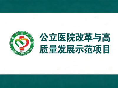 公立医院改革与高质量发展示范项目