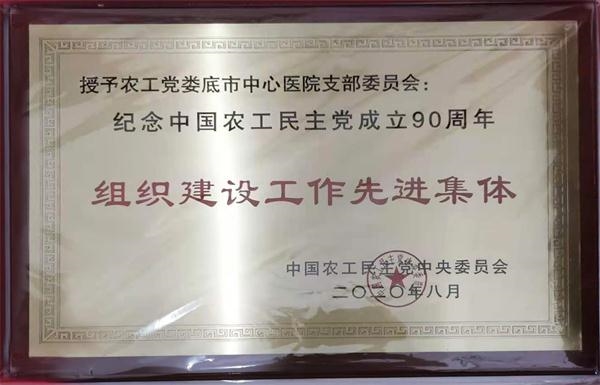农工党医院支部被评为农工党全国先进基层组织